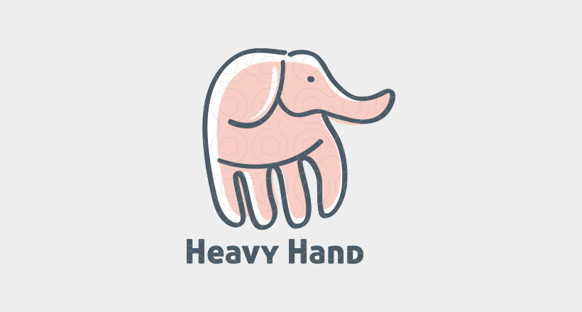 heavy hand logo design