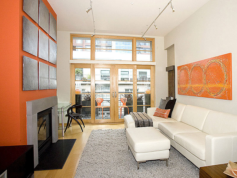 modern narrow living room design
