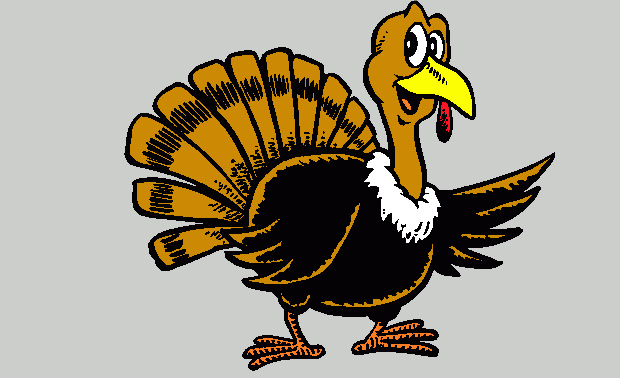 smiling turkey clipart