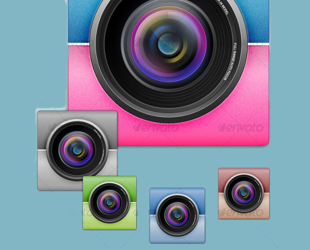 colorful camera lens