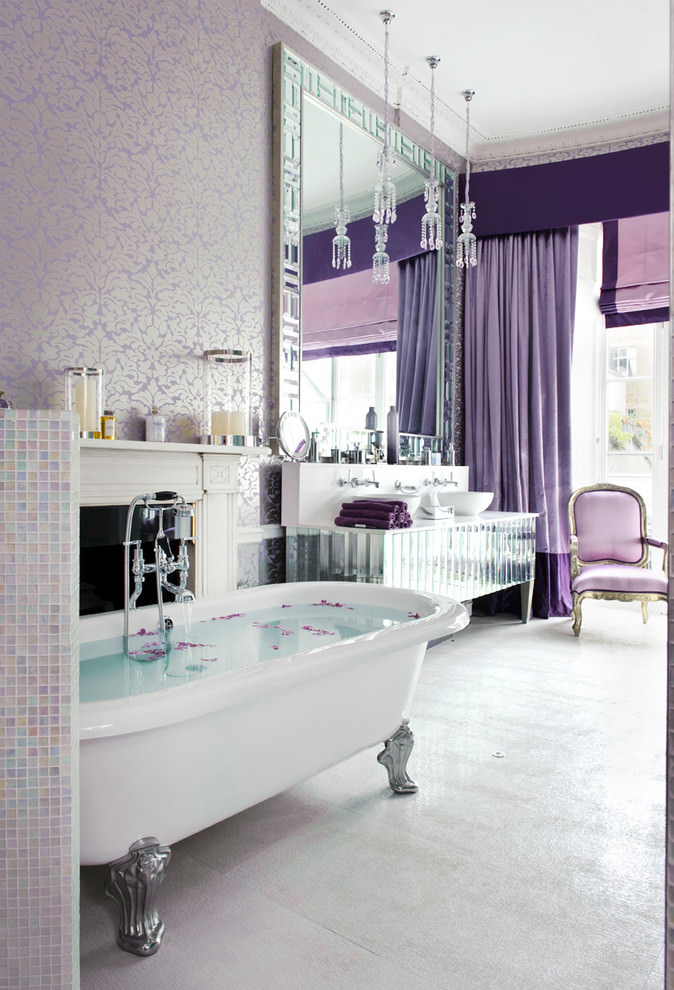 classy purple bathroom design