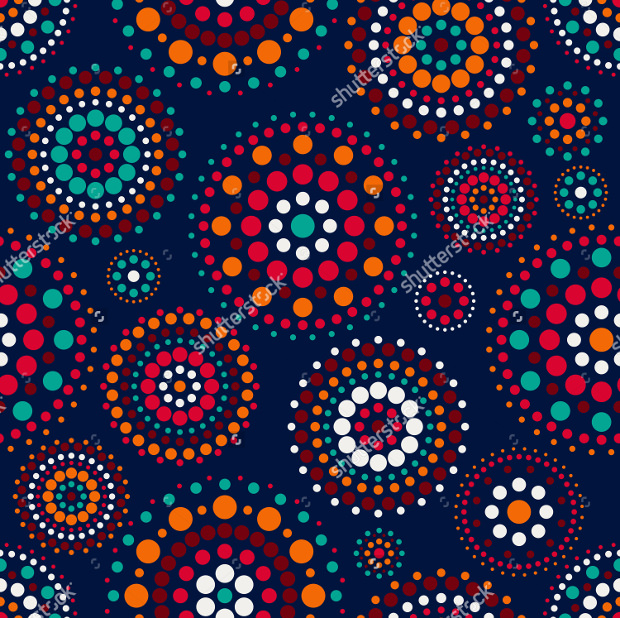 designful pattern on blue backdrop