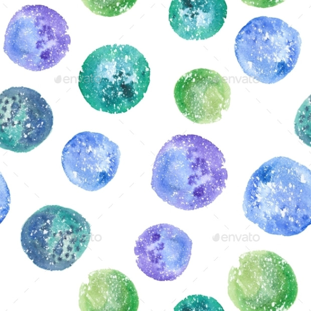 water colored circle pattern
