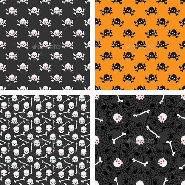 seamless patterns with skulls