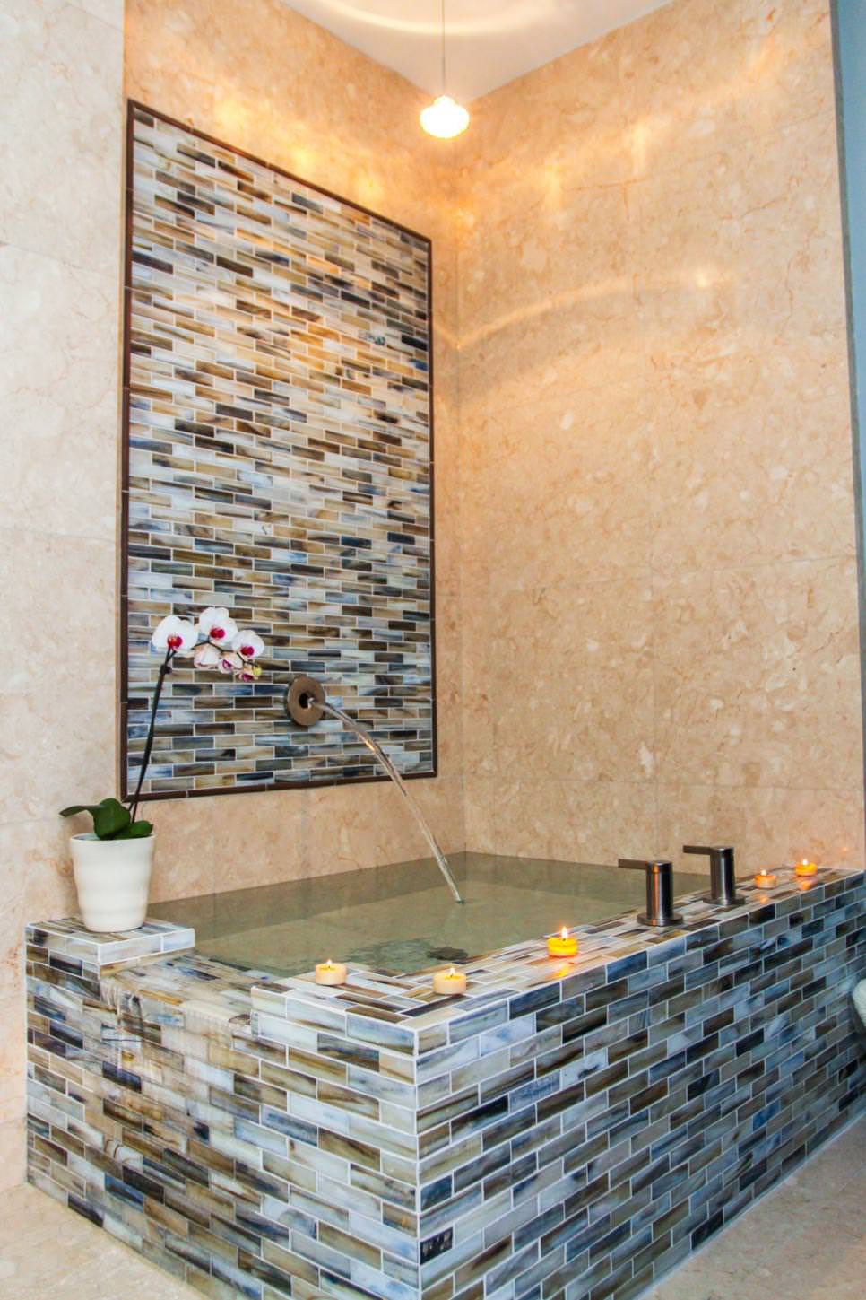 soothing glass bathtub tiles