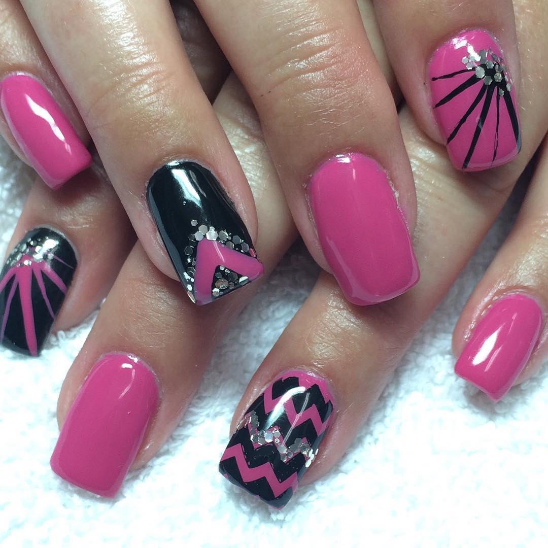 Black and Pink Nail Designs | Design Trends - Premium PSD, Vector Downloads