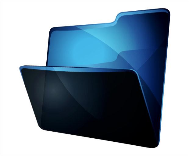 blue colour folder icon