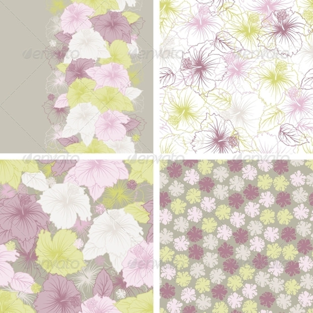 elegance seamless pastel flower pattern