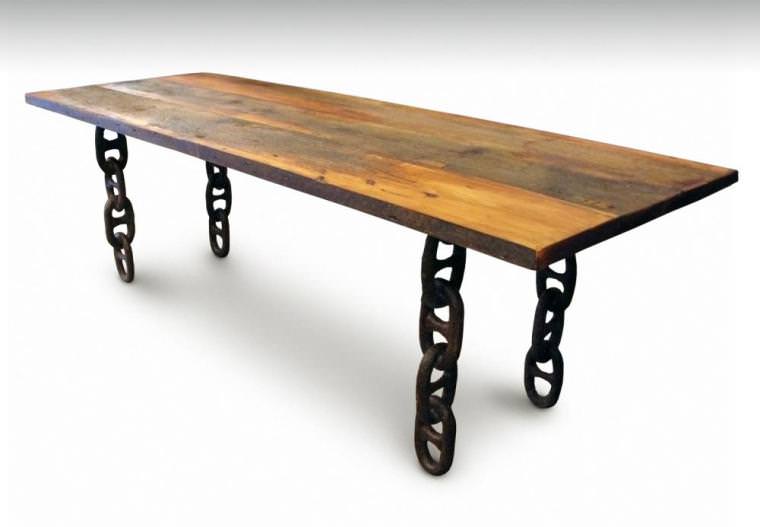 handcrafted industrial rustic table 