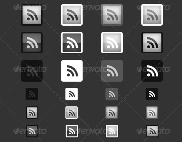 pack of 32 rss icons