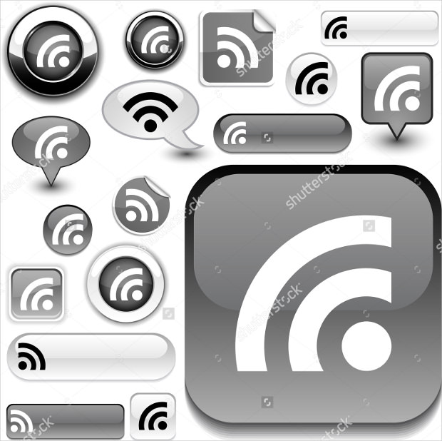 grey colour rss icons
