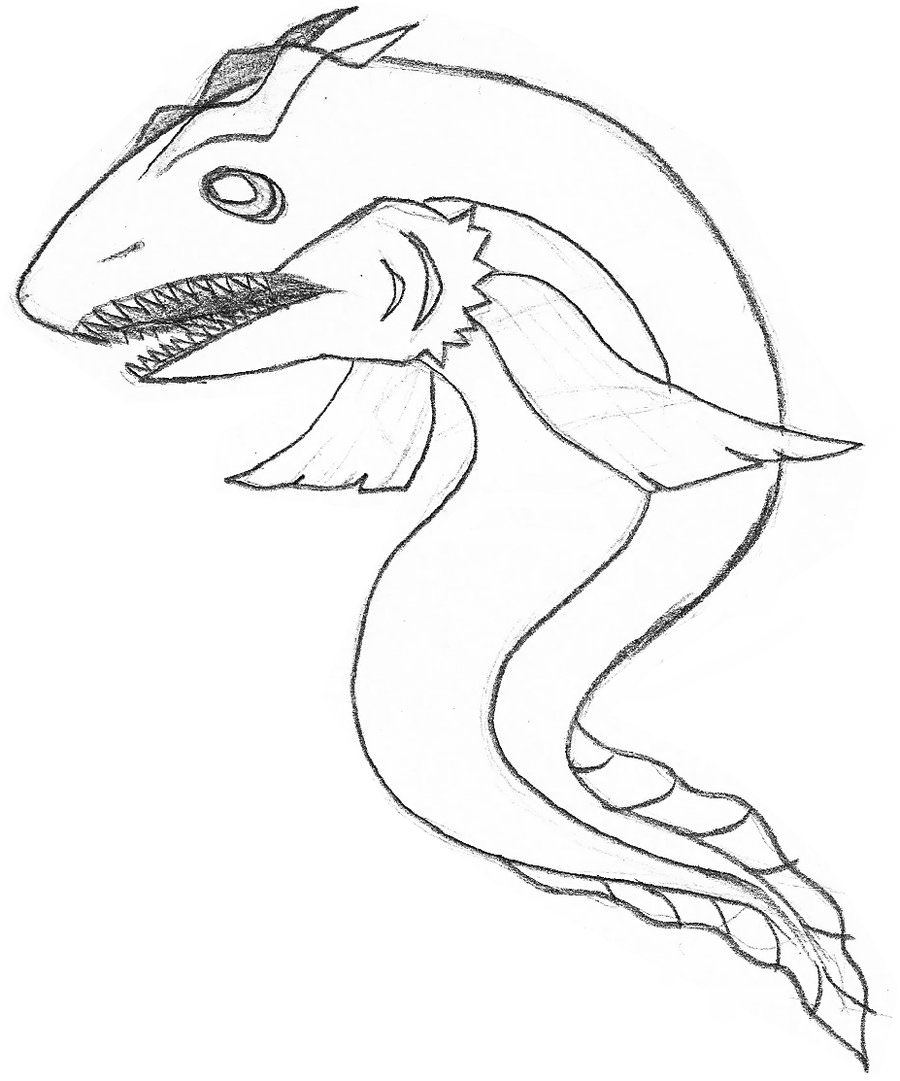 ancient shark pokemon drawing