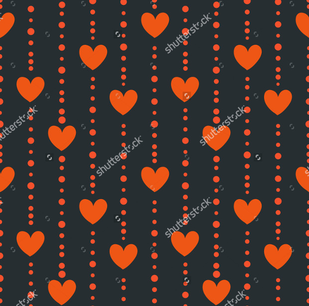orange pattern of heart