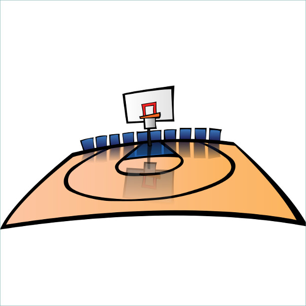 court of basketball clipart