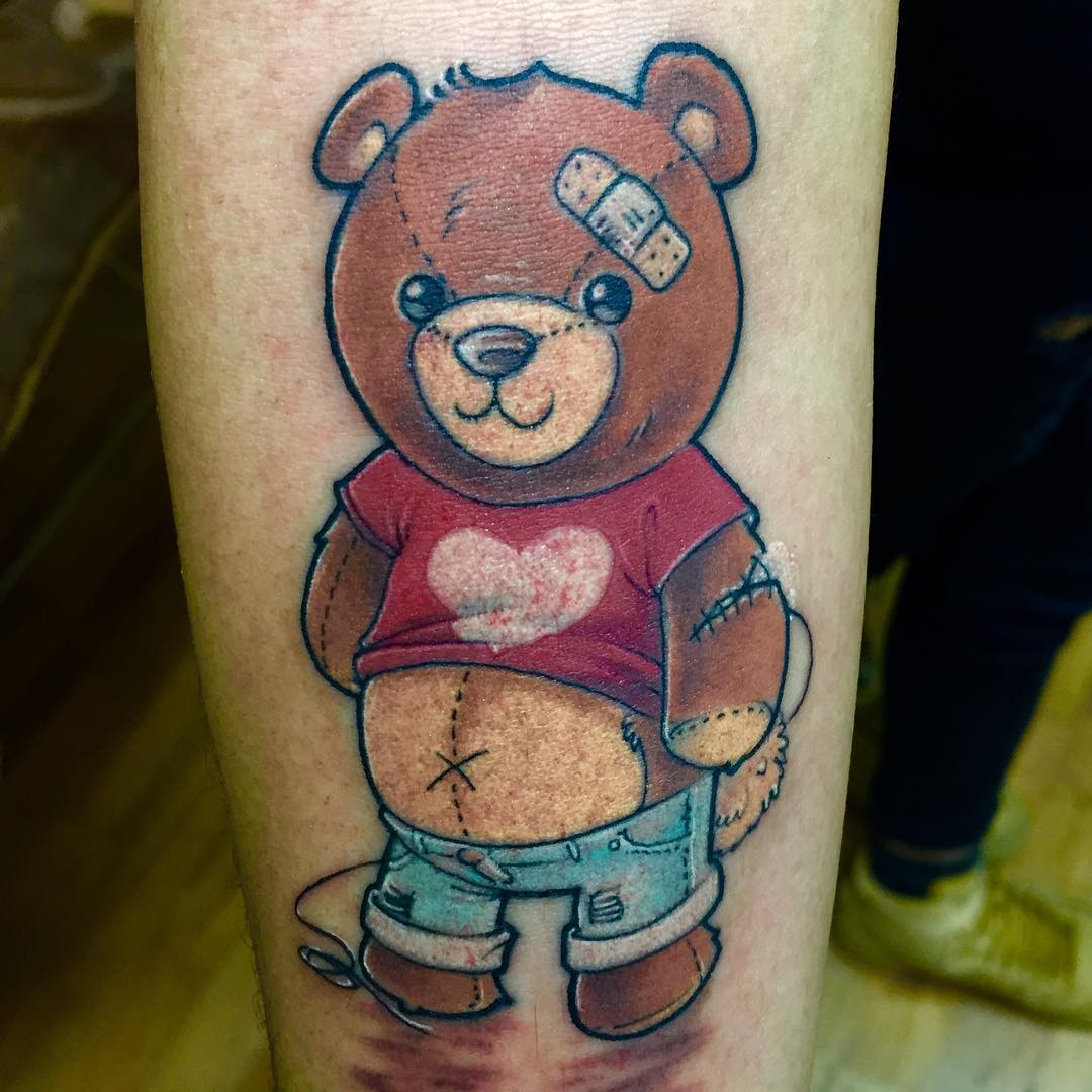 cute teddy bear tattoo
