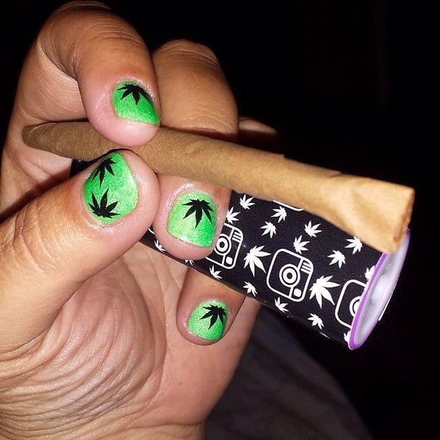 awesome weed nail design