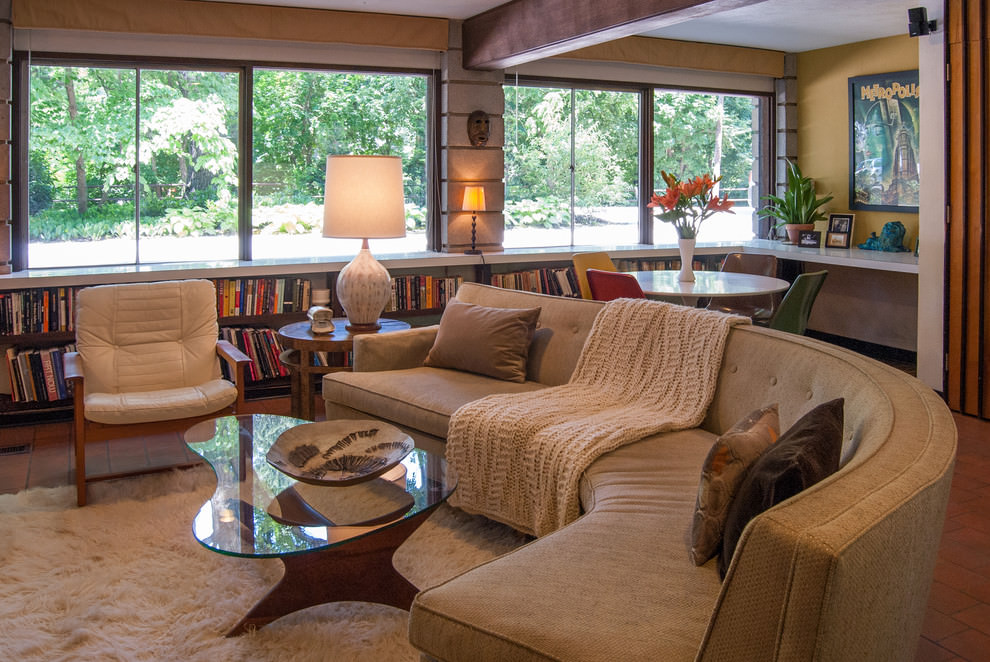 elegant retro sofa design in living room