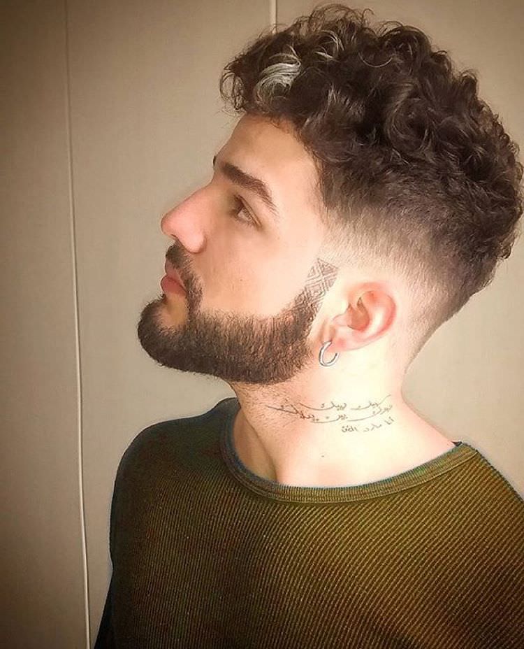 Short Mens Haircut Shaved Sides Curly Top for Men Haircut