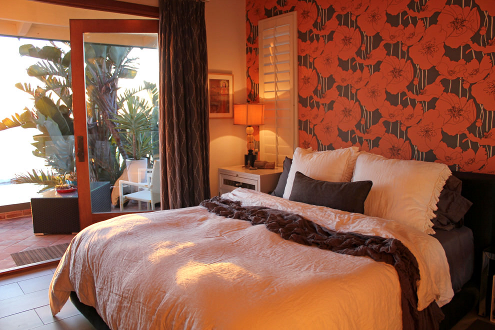 thick orange bedroom design