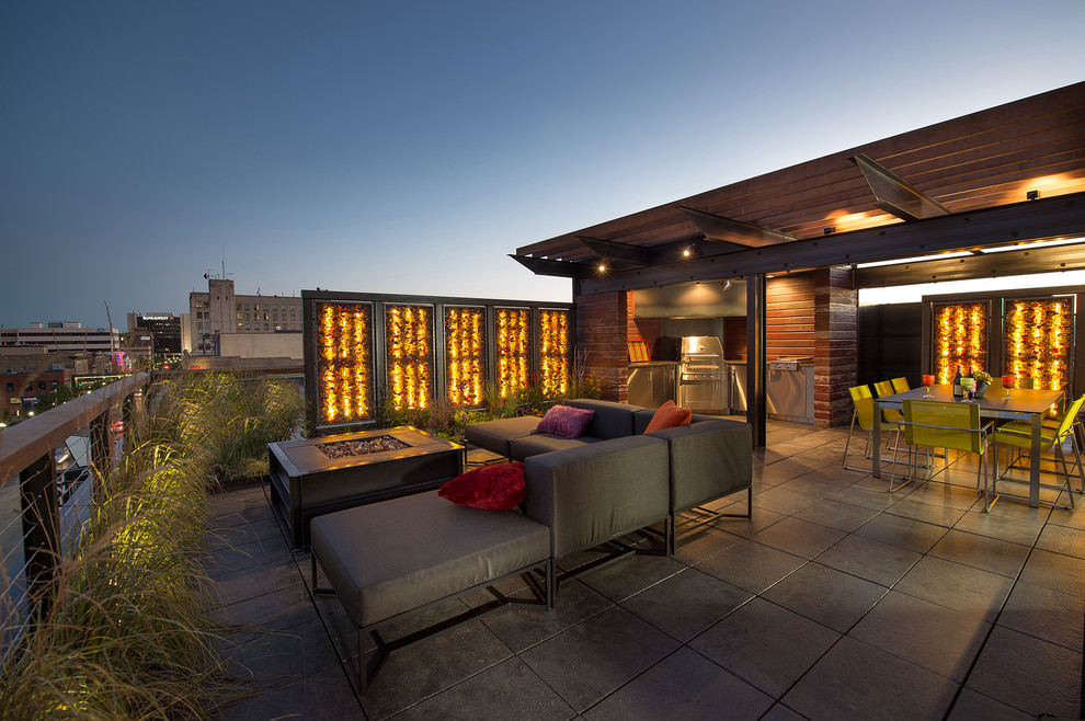 elegant contemporary outdoor living room design