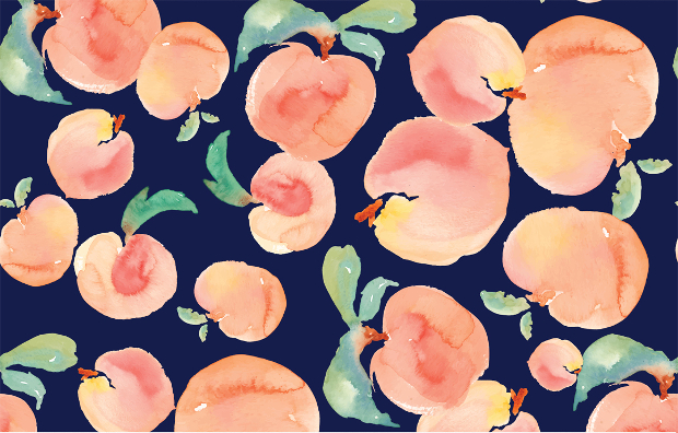 watercolor peach pattern