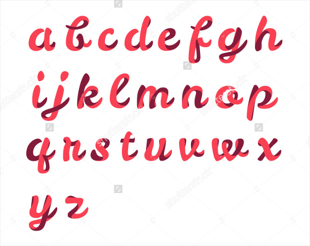ribbon script font vector