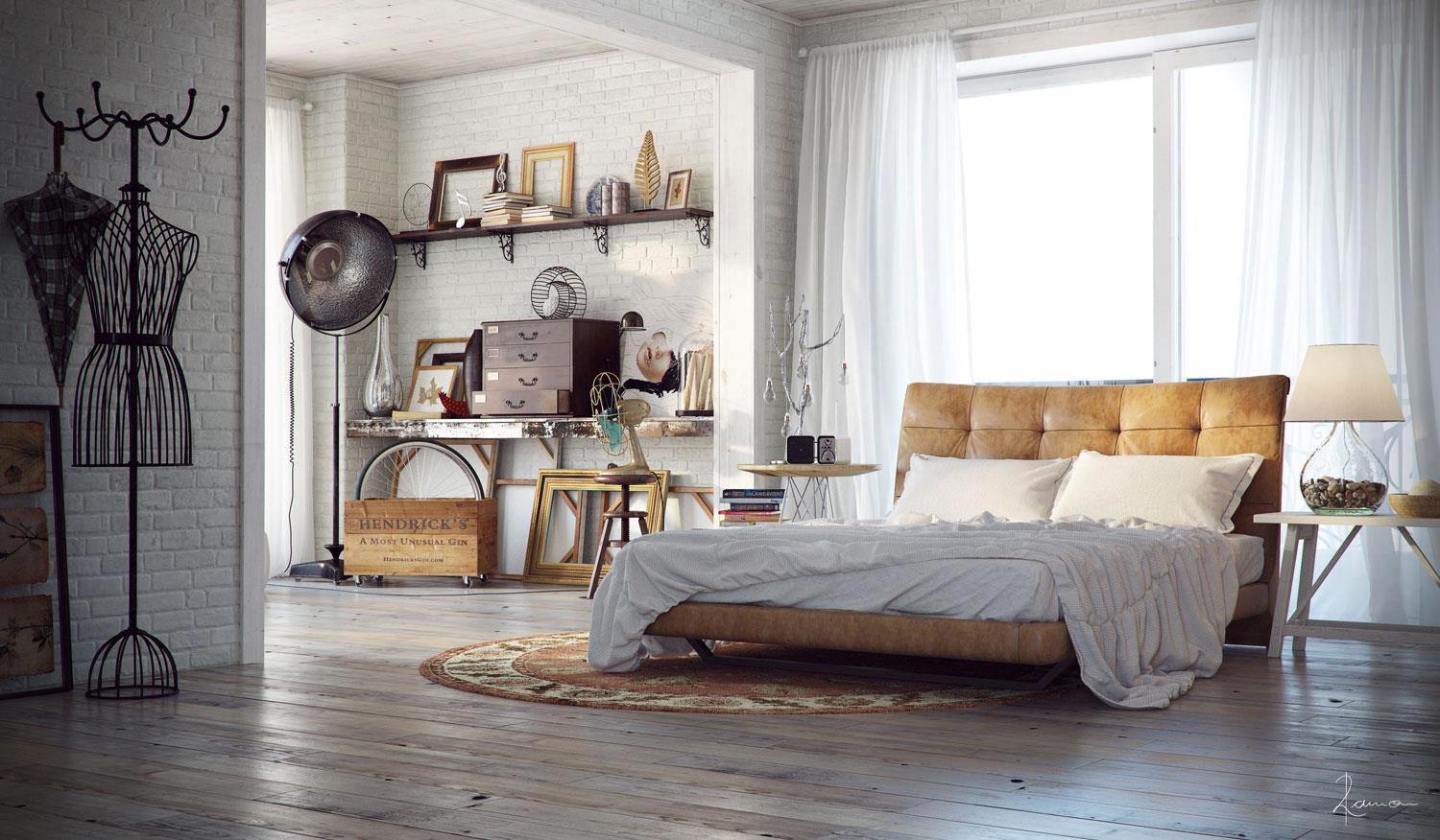 exquisite industrial bedroom design