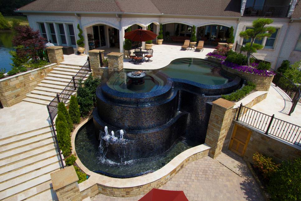 spectacular pool and patio design