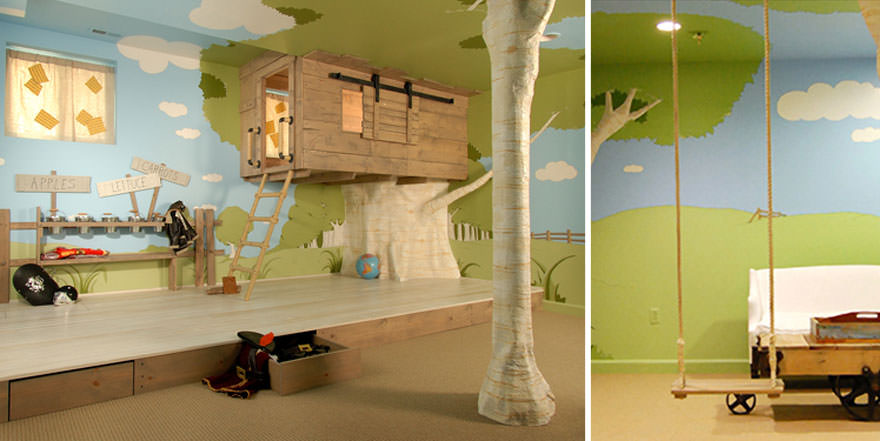 creative tree house bed design