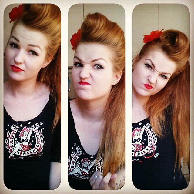 victory roll pinup hair