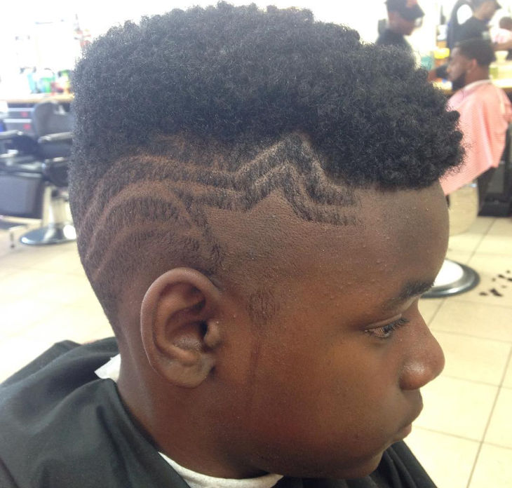 fade haircut black men with part