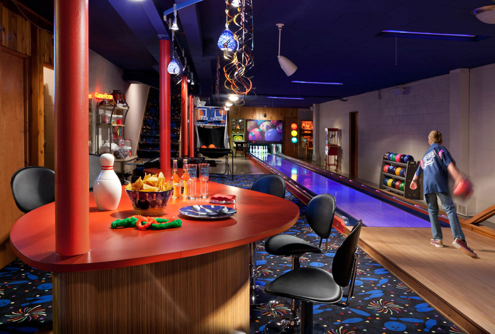 eclectic game room design