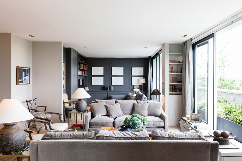24+ Gray Sofa Living Room Designs, Decorating Ideas ...