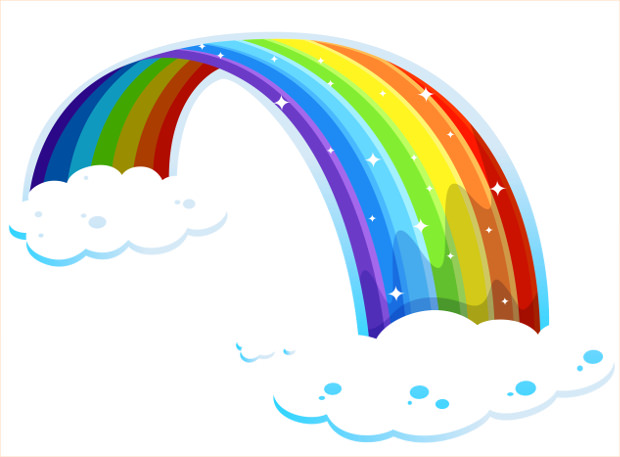 beautiful rainbow clipart