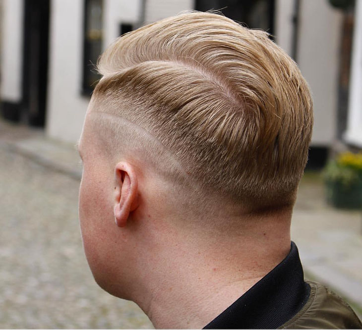 low fade men hairstyle design