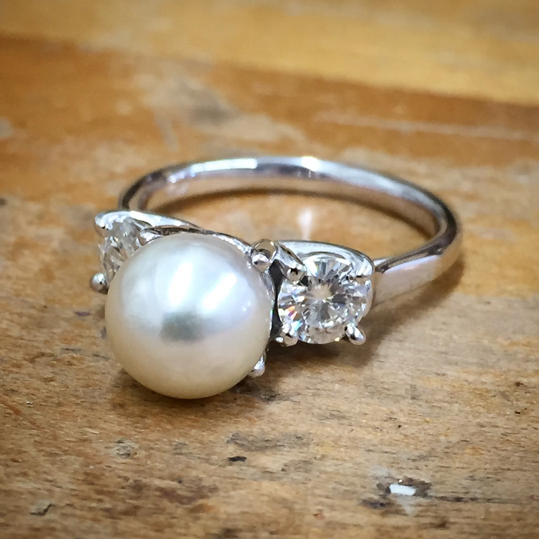 cultured pearl ring
