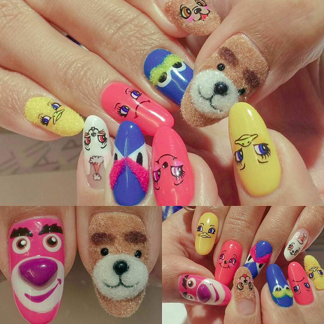 collection of cute animal nail designs