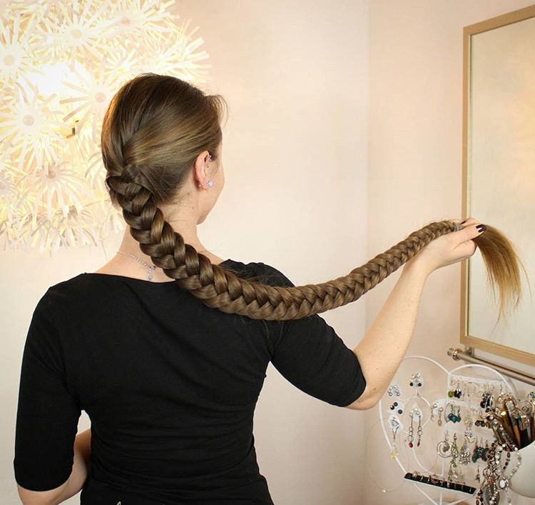 simple long braid hair