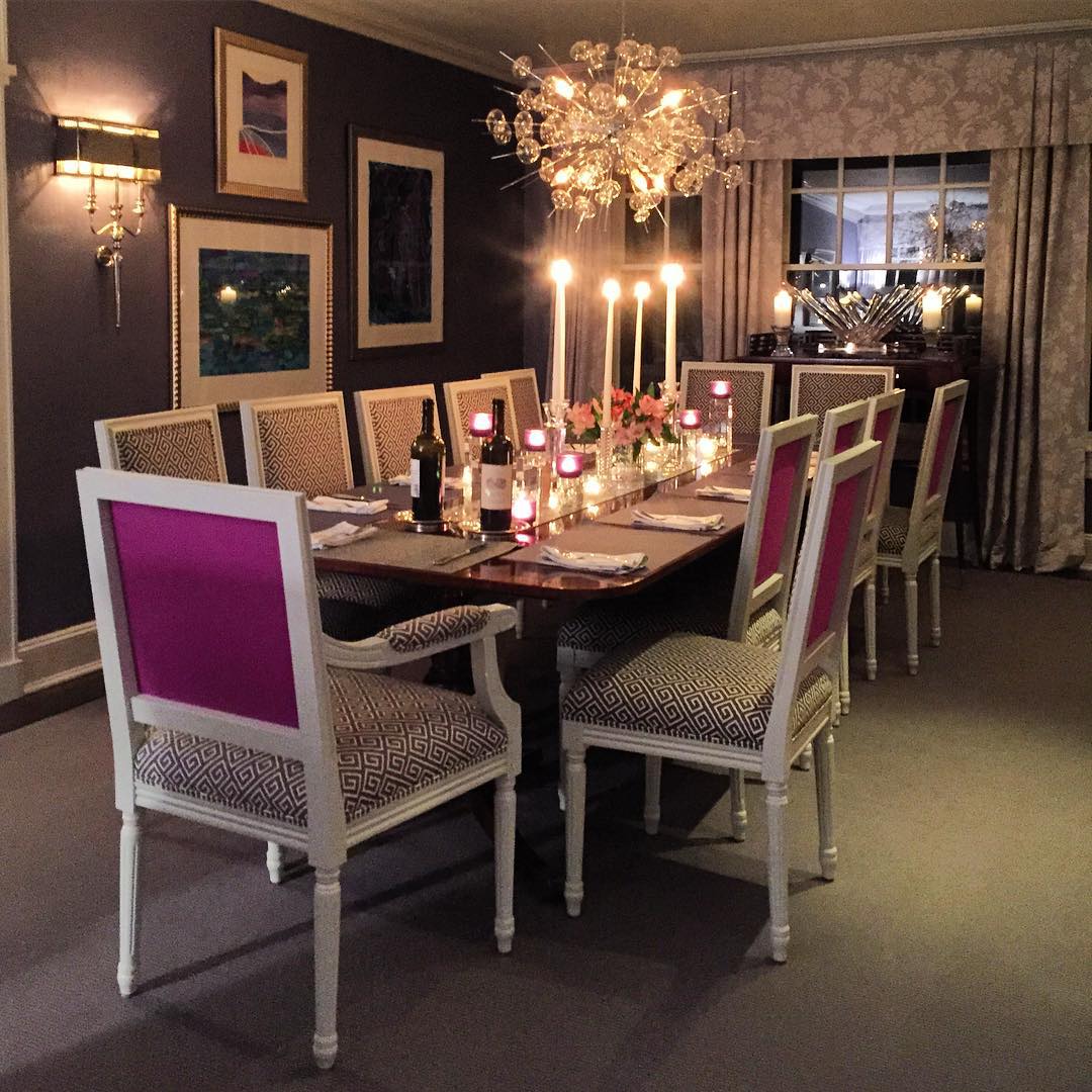 gorgerous purple dining room1