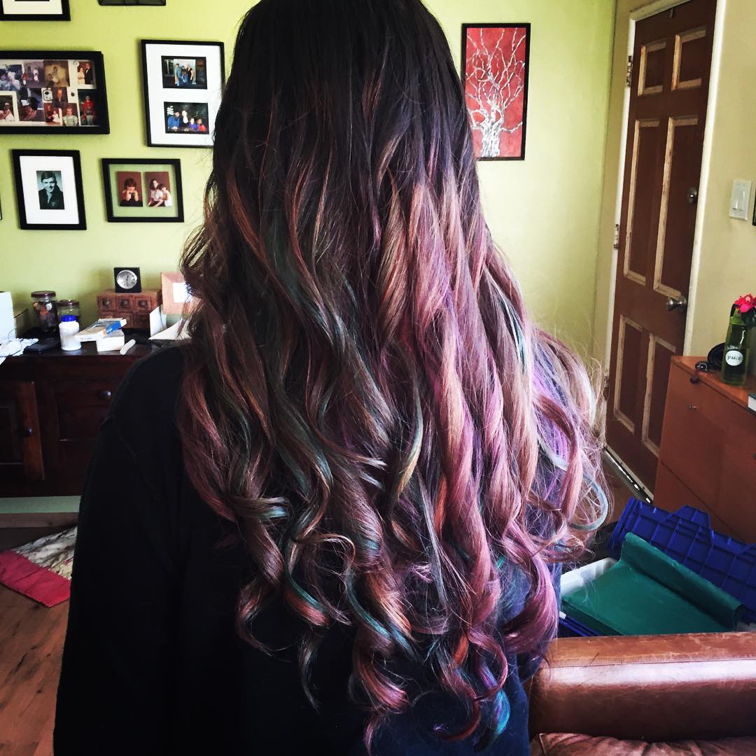 colorful long curly hair1
