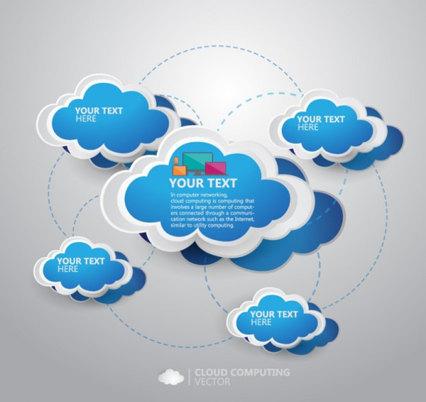 vector cloud computing template