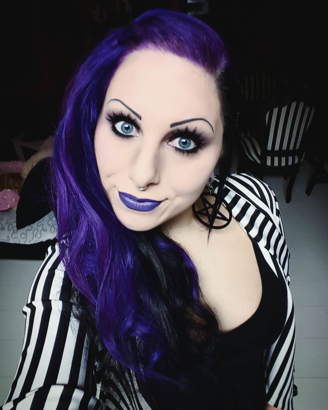 gothic purple hairstyle