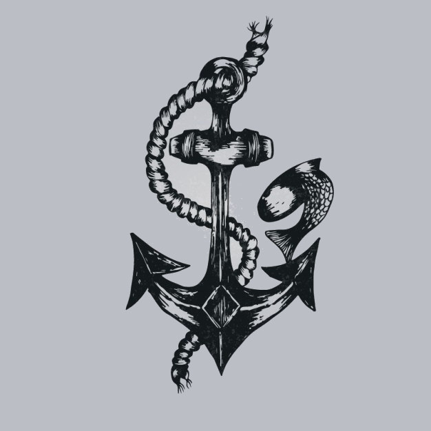 retro style anchor shape