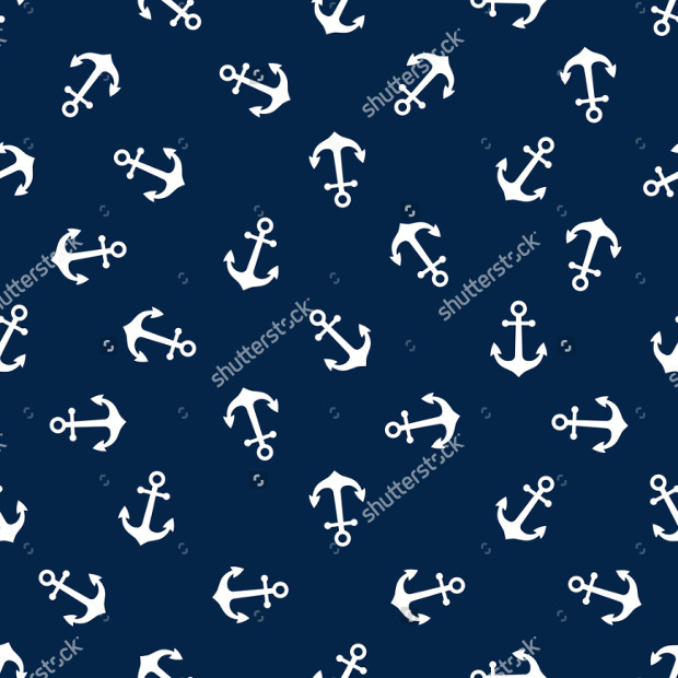 seamless vector pattern with anchors