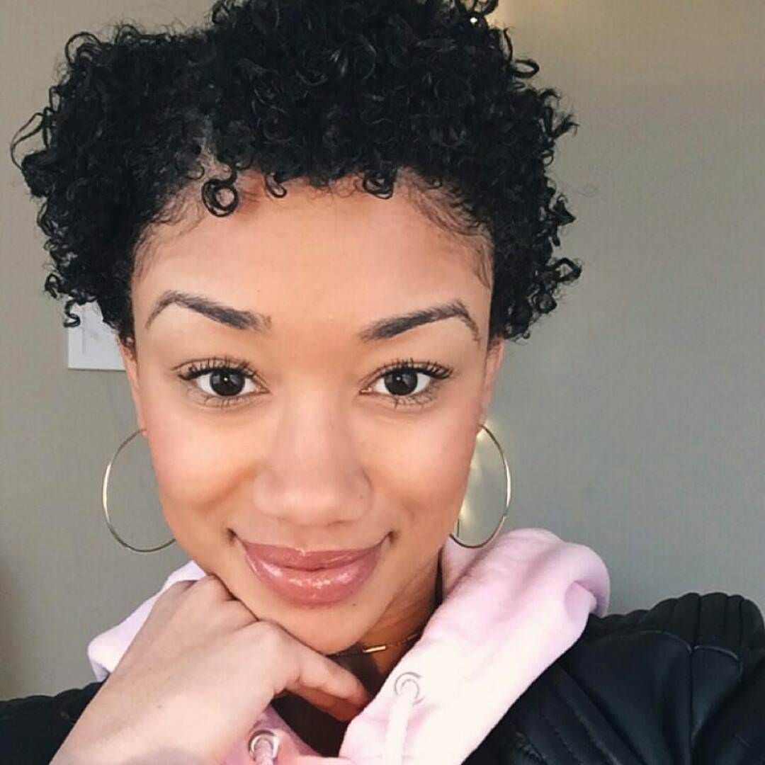 nice black curly short hairstyle