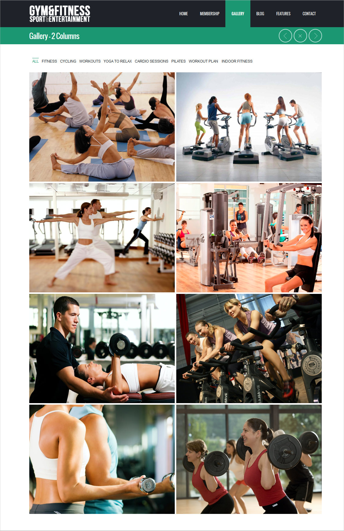 gym fitness wordpress theme