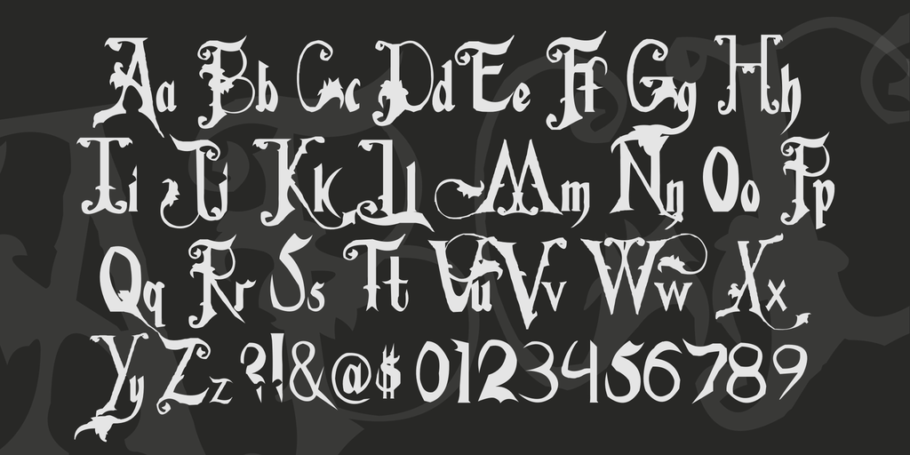 horror movie font style