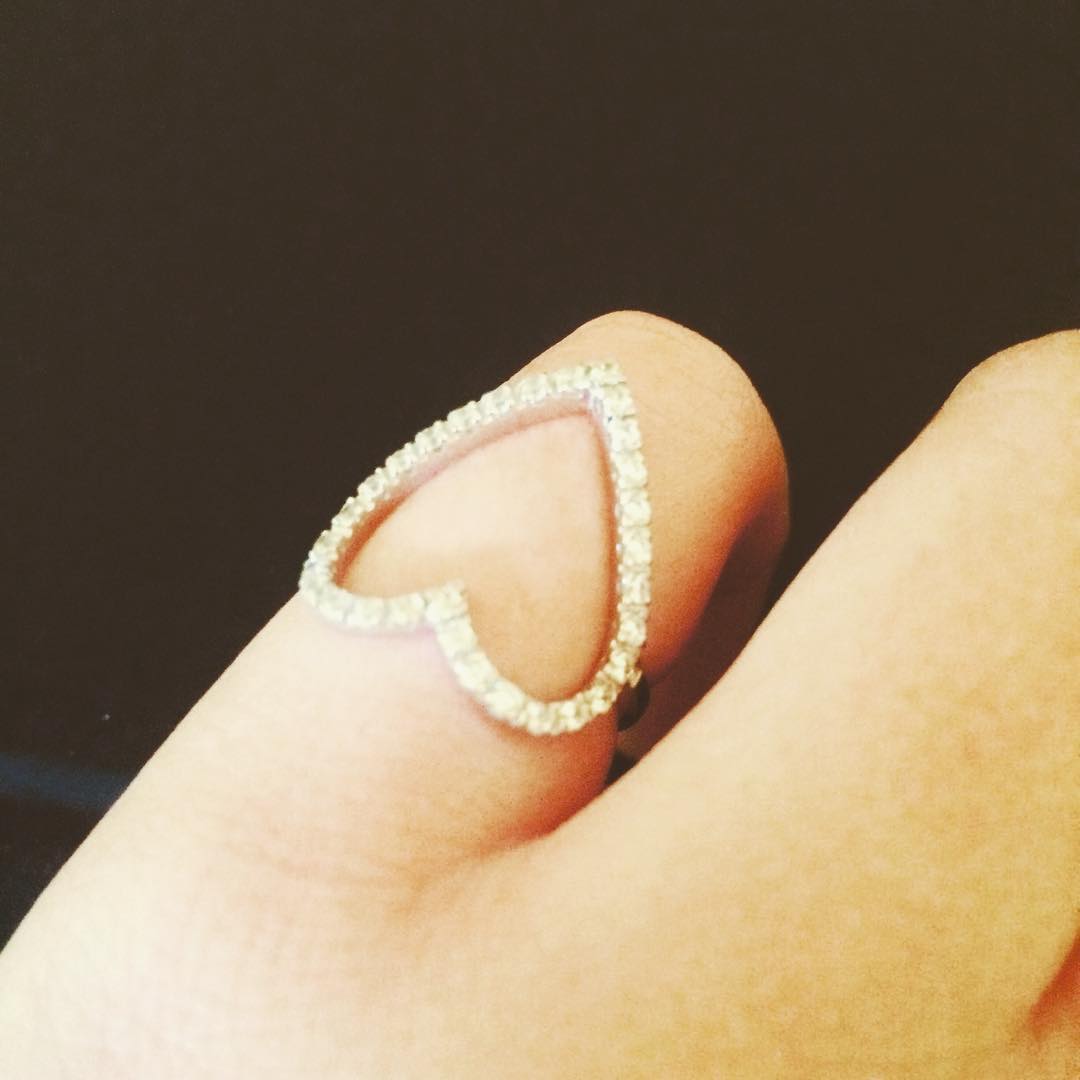 lovely heart shaped diamond ring