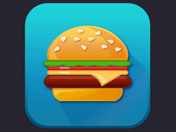 fantastic cheese burger icon