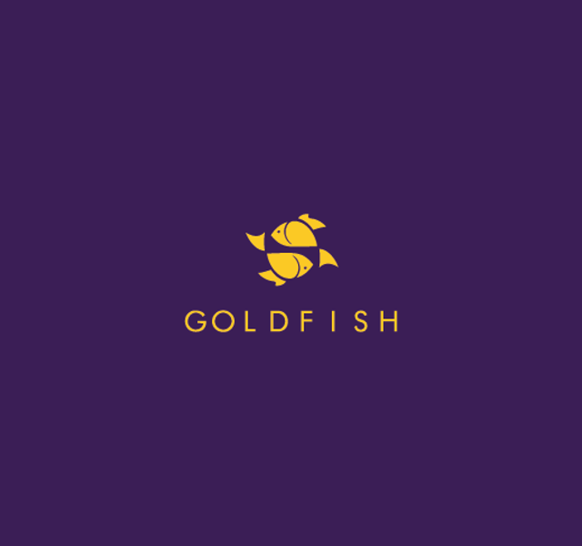 gold fish logo design